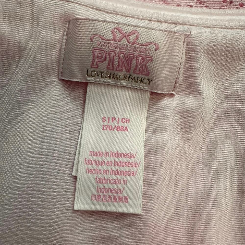 VS PINK x LOVESHACKFANCY Strapless Lace Mini Dress Pink Floral Small - Picture 5 of 8